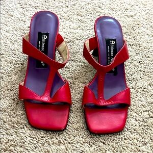 Vintage Etienne Aigner Kristy T-Strap Heel Sandals